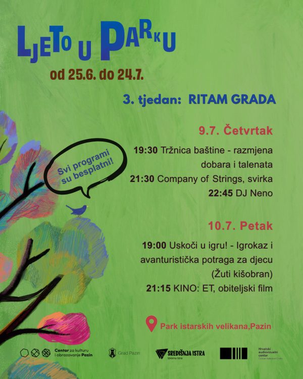 Ljeto u Parku 2026. | 3. tjedan: Ritam Grada
