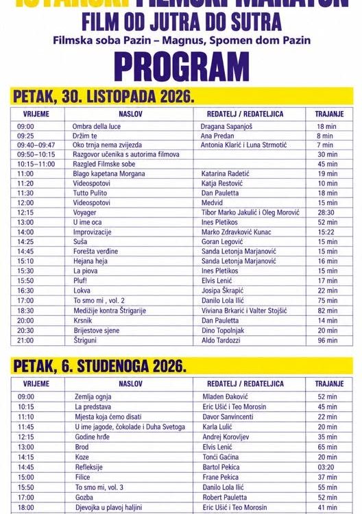 1. ISTARSKI FILMSKI MARATON – FILM OD JUTRA DO SUTRA!