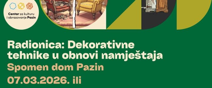 Radionica: Dekorativne tehnike u obnovi namještaja (nastavljački modul)